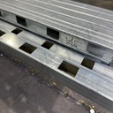 40x40mm Gal Punched Rail - 1.6mm (25x40 - 115mm Centres - 7800mm Laser)(Double Raked)