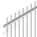 Fencing Components_Aluminium Fence Panel LOOP+SPEAR 2.4W x 1.2H (Black)