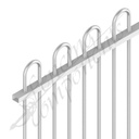 Aluminium Loop Top Fence Panel