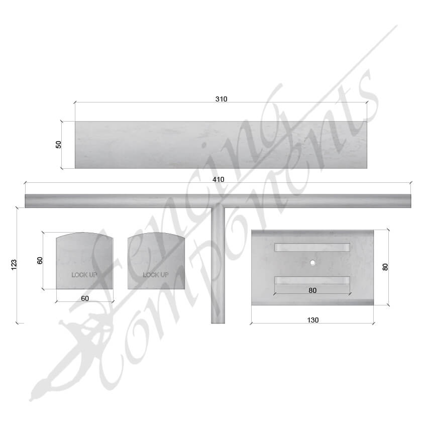 Fencing Components_Broadhurst KIT School Hot Dipped - Lock not included