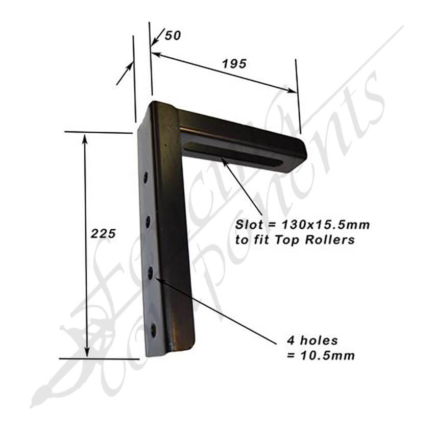 Fencing Components_Angle Bracket for Top Roller (Black)