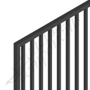 Fencing Components_PEDESTRIAN FLAT TOP DET GATE 1.0m x1.8H (Black) (CD115, 40x40 Rail, 25x25 Vertical)