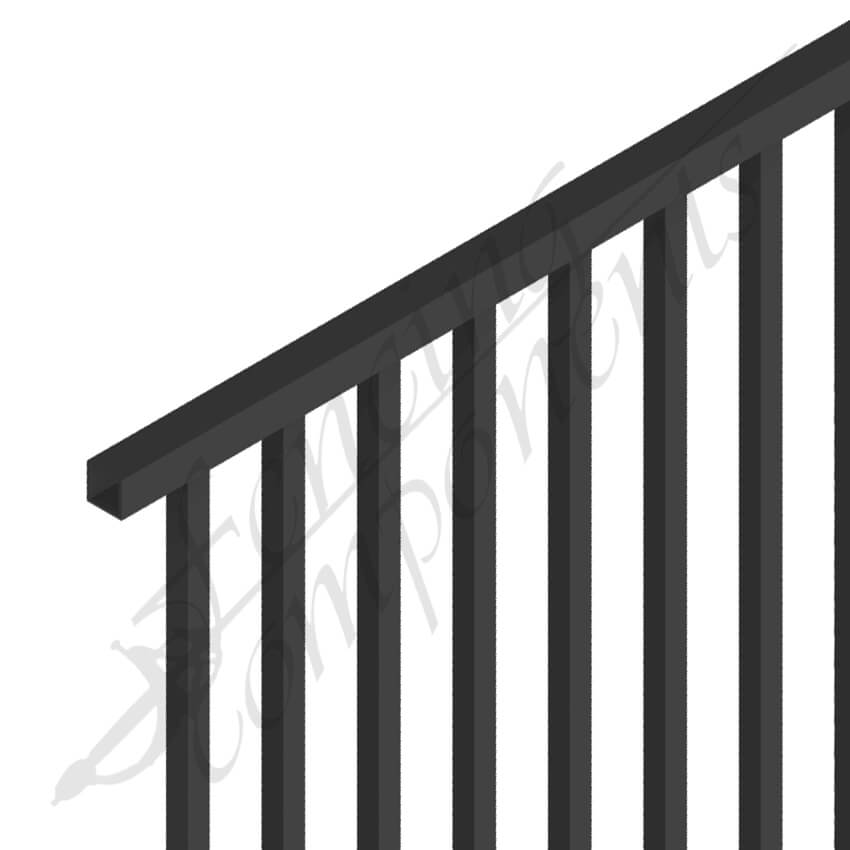 Fencing Components_PEDESTRIAN POOL SPEC DET PANEL 2.4m x1.2m (Black) (CD115, 40x40 Rail, 25x25 Vertical)