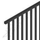 Fencing Components_PEDESTRIAN POOL SPEC DET PANEL 2.4m x1.2m (Black) (CD115, 40x40 Rail, 25x25 Vertical)