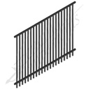 Fencing Components_PEDESTRIAN POOL SPEC DET PANEL 2.4m x1.8m (Black) (CD115, 40x40 Rail, 25x25 Vertical)