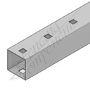 100x100mm Gal Punched Rail - 3mm (25SQ)