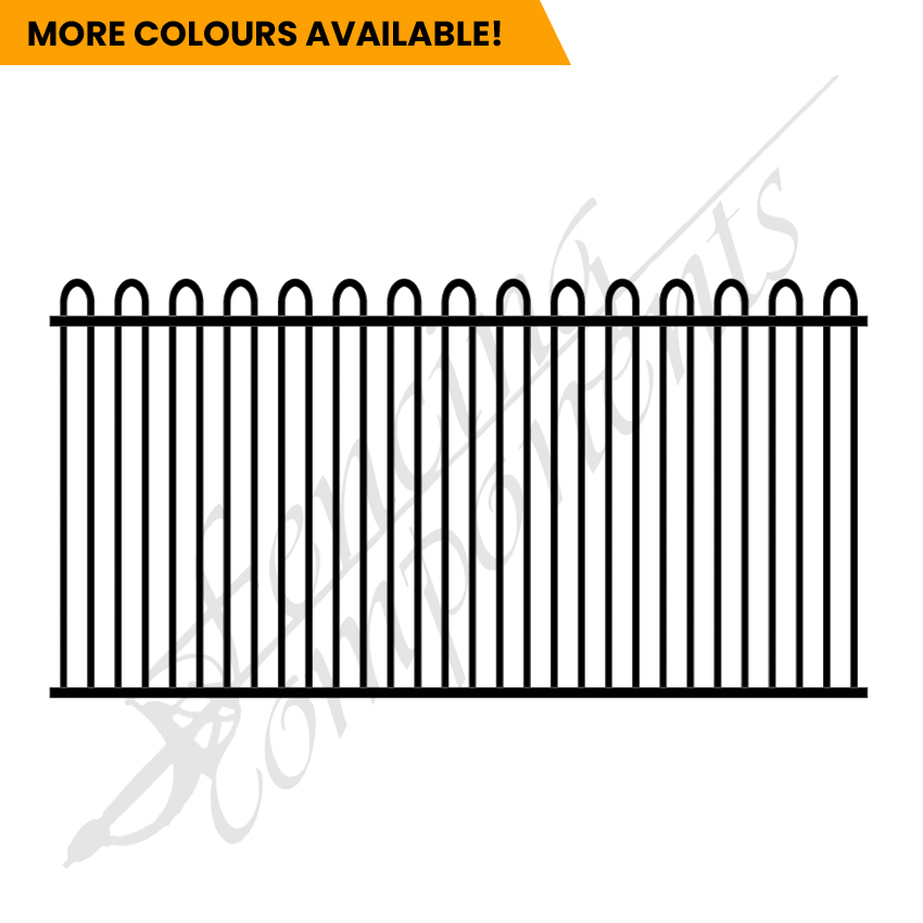 Aluminium Deco Loop Top Fence Panel