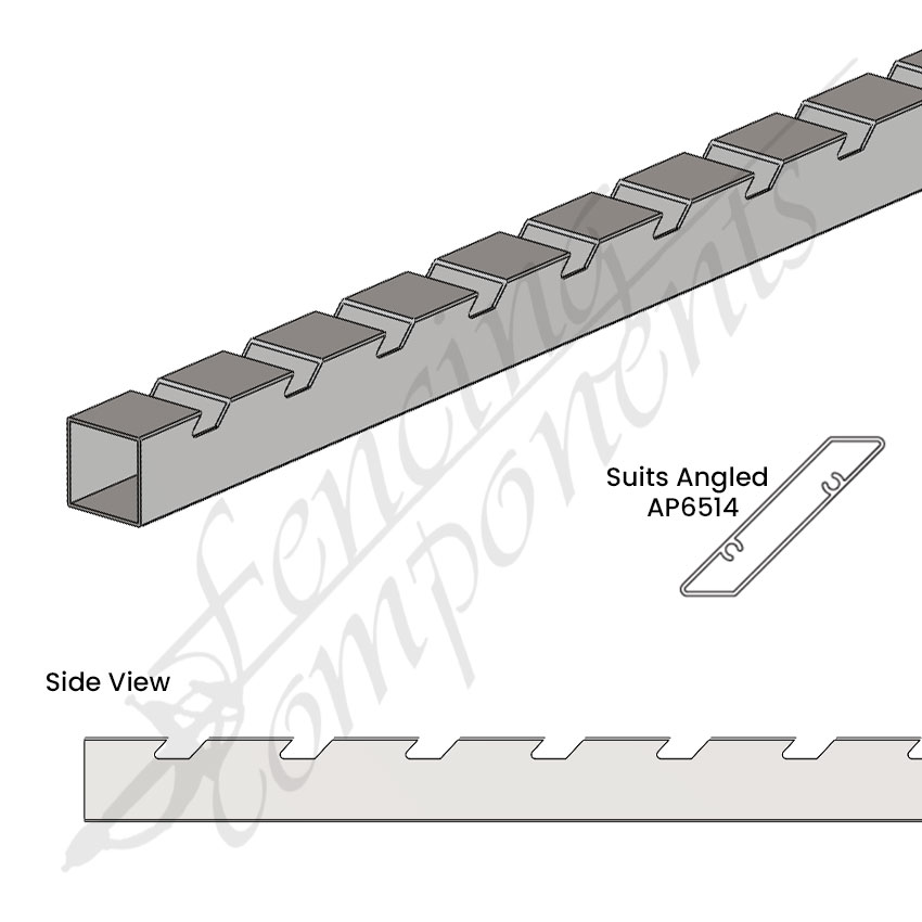 Aluminium Punched - 65x14mm Slotted Angled Blade (50mm Gap)