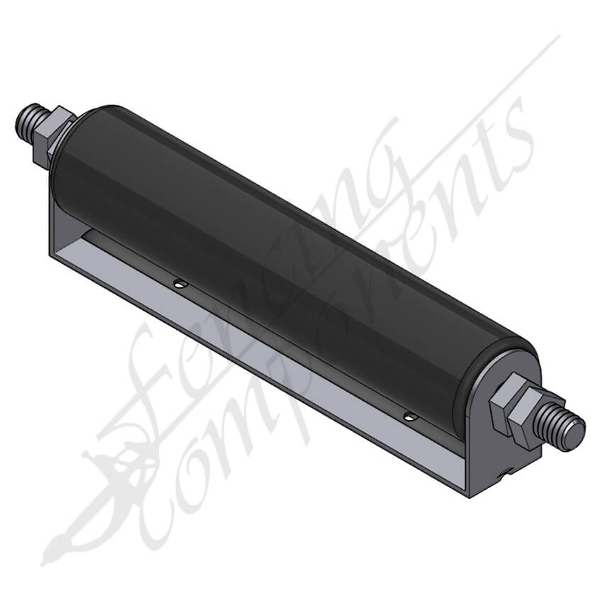 40 Dia x 195mm Nylon Top Roller (Full Bracket) - Black