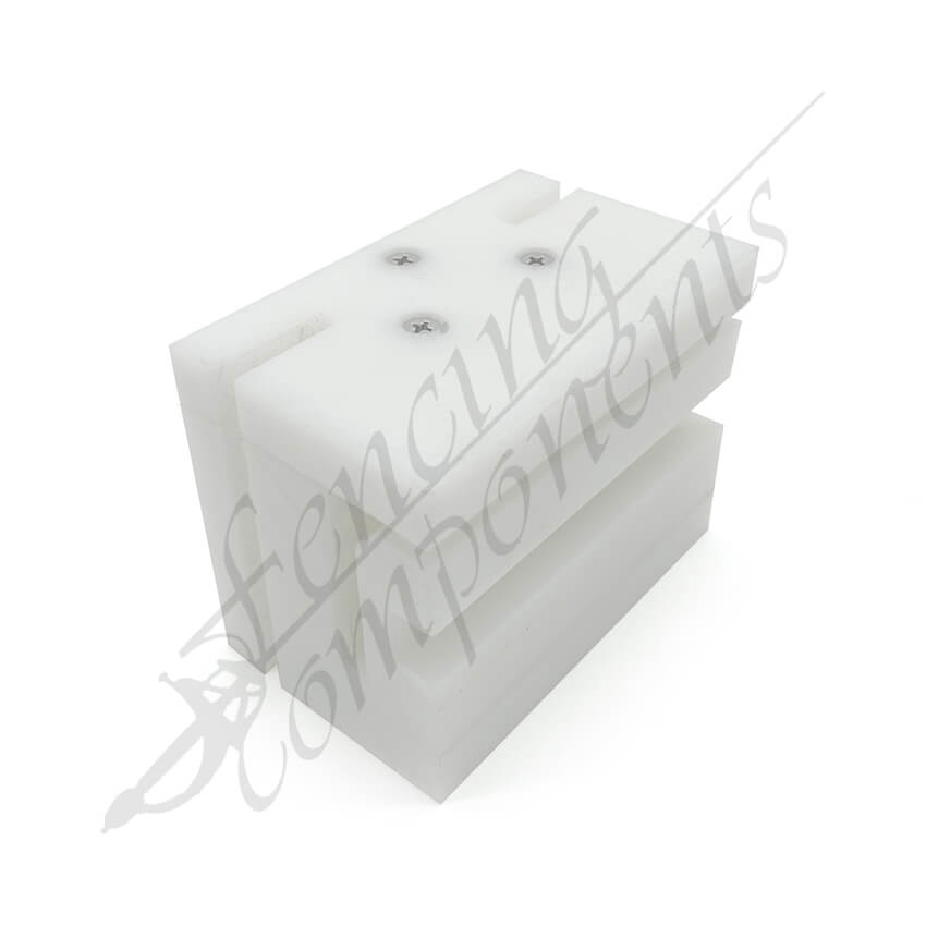 60x100mm Sliding Block - White (Cut)