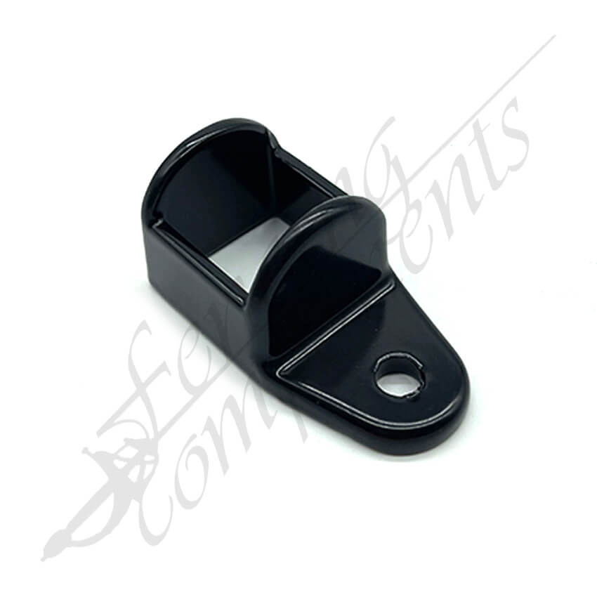 25x25mm Aluminium Single Lug Fence Bracket - Black