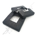 2 Piece Post Base Cover 50x50mm Hole Plastic (Black)