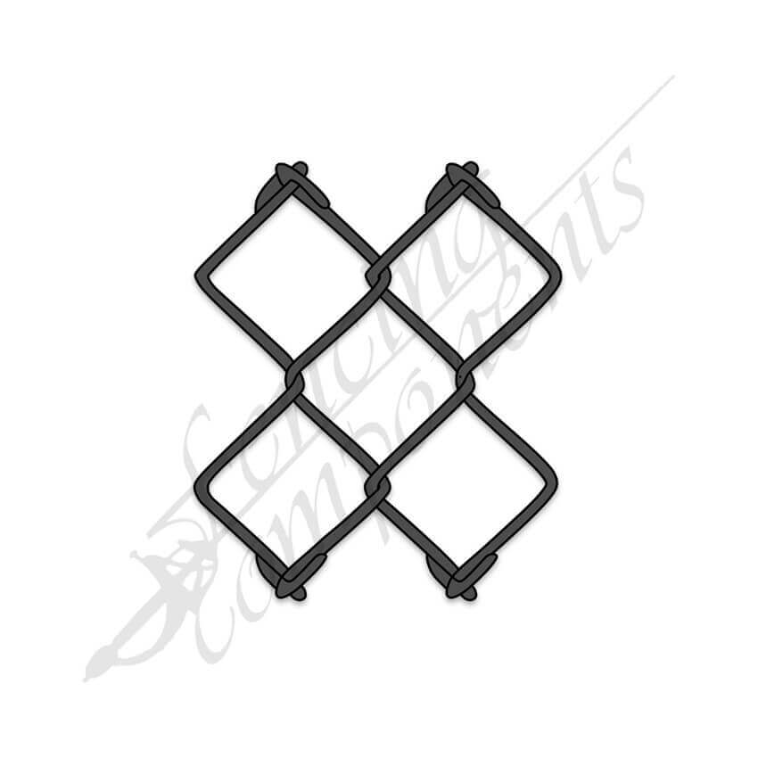 Chainwire Mesh - 50mm Diamond x 2.5mm (Black PVC)