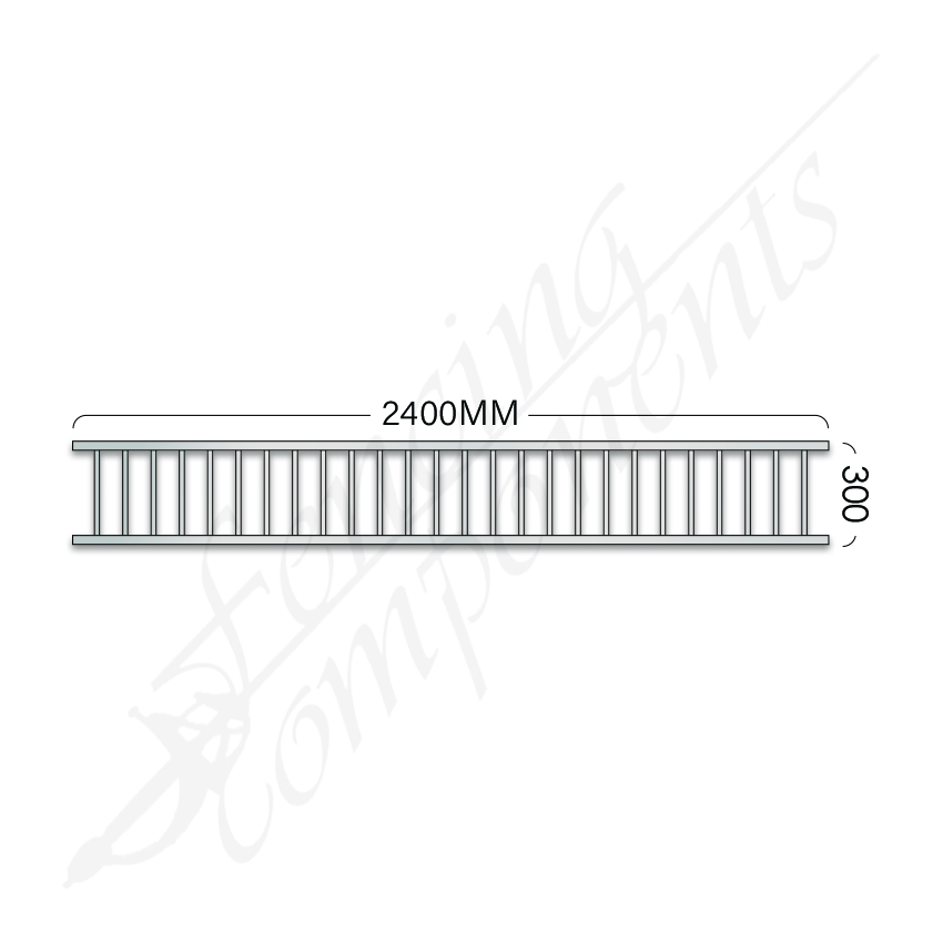 Aluminium Flat Top Floodway Panels 300H (No Colour)