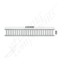 Aluminium Flat Top Floodway Panels 300H (No Colour)