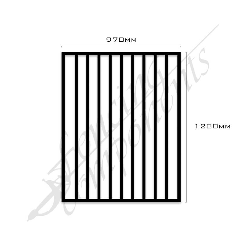 Aluminium Flat Top Gate - 1200H