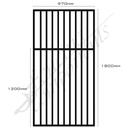 Aluminium Flat Top Gate - Pool Certified - 1800H x 970W (Satin Black)