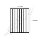 Steel Flat Top Gate - 1200H x 970W (Satin Black)