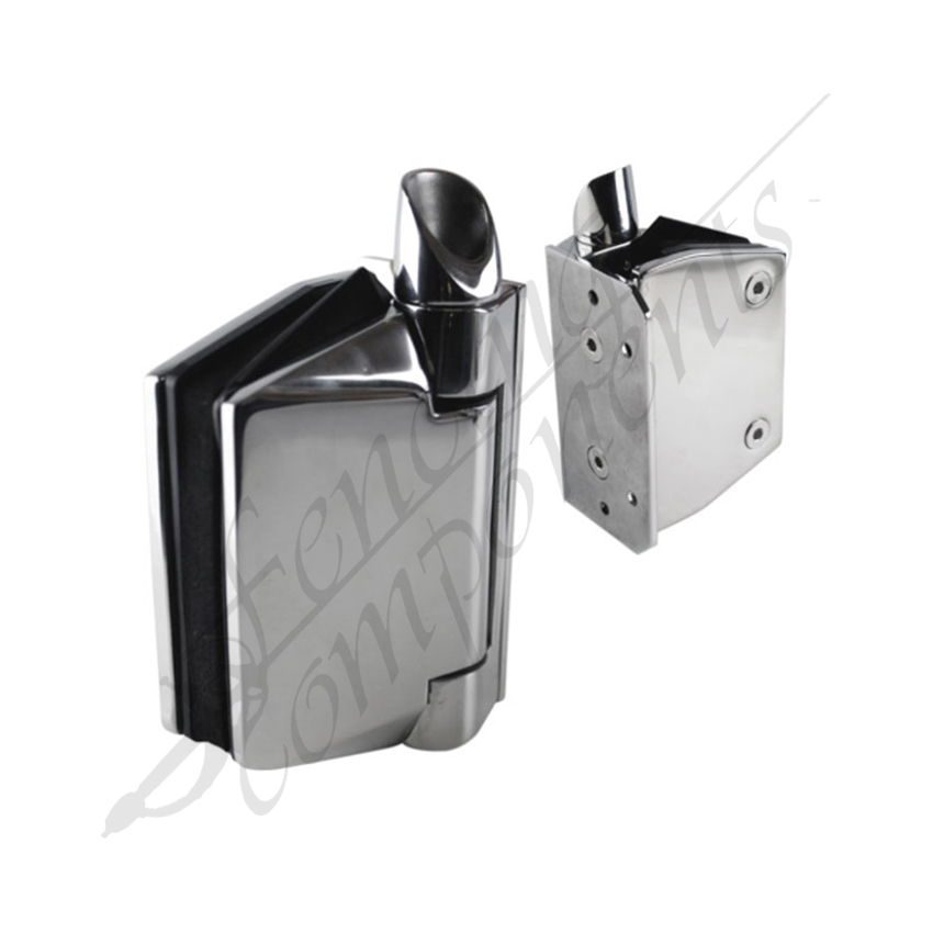 Clearance Item - 120 Series Soft Close Polaris Pool Glass to Wall Hinges Polished [PAIR]