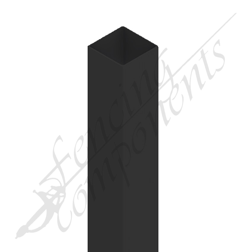 75x75mm Steel Post - Satin Black (3000mm - 3mm)