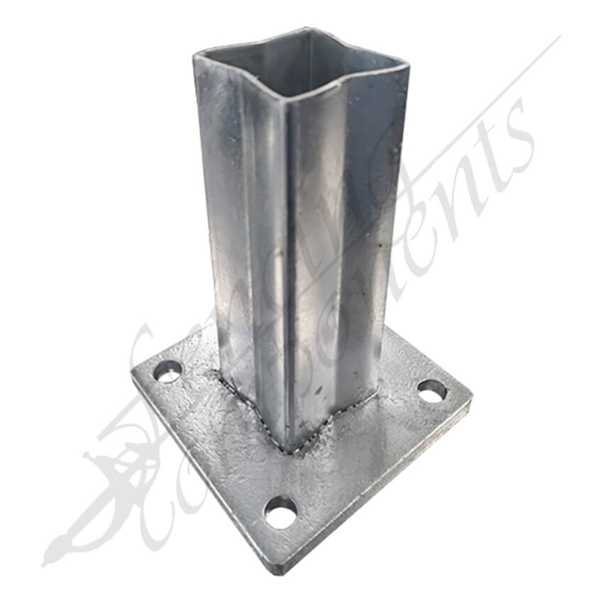 Internal Post Bracket Base 75x75mm HDG