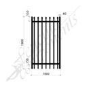 Security Gate XLT Steel Black 1.8H x 1.0W - HD