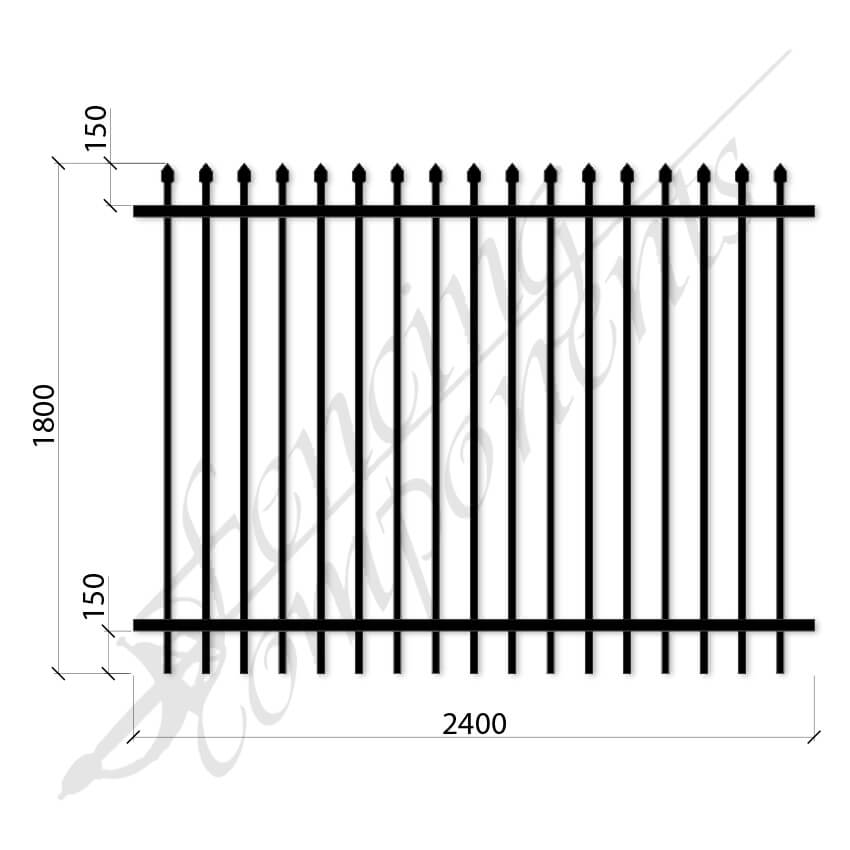 Steel Security Crimp Top Panel (Gap 110, CC135) LD - Satin Black