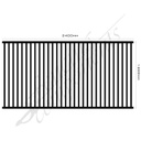 Aluminium Pool CERTIFIED FLAT TOP Fence Panel 2.4W x 1.2H 70mm Gap (Satin Black)