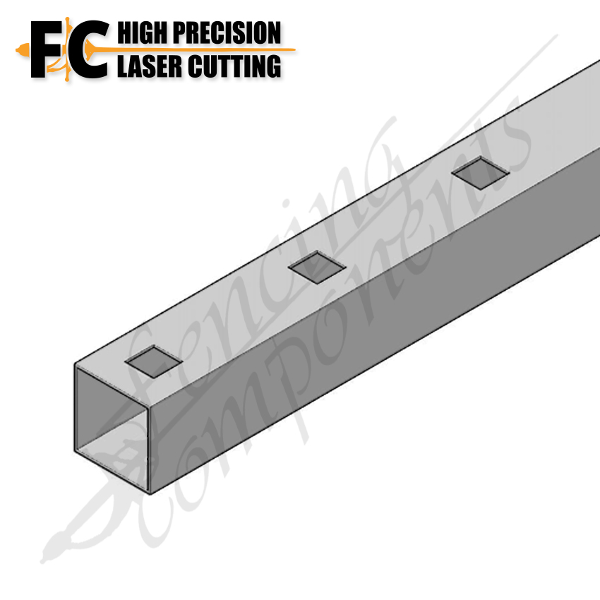 65x65mm Gal Punched Rail - 2mm (25SQ)