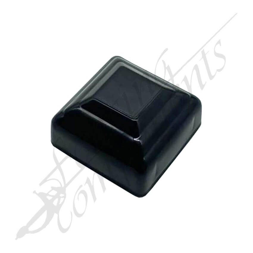 50x50mm Aluminium Square Cap Decorative (Black)