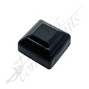 50x50mm Aluminium Square Cap Decorative (Black)