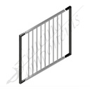 Aluminium Flat Top Gate Converter - Black [PAIR]