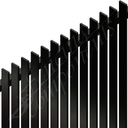 Aluminium Slat 50 Blade Fence Panel - 2250W x 1200H - Black FC