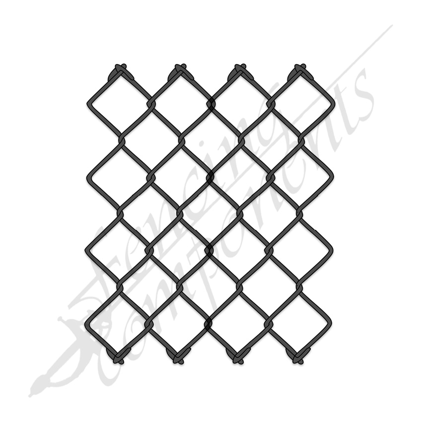 Chainwire Mesh - 25mm Diamond x 2.5mm (Black PVC) KK 1.8H x 10m - SUITABLE FOR GOLF COURSE