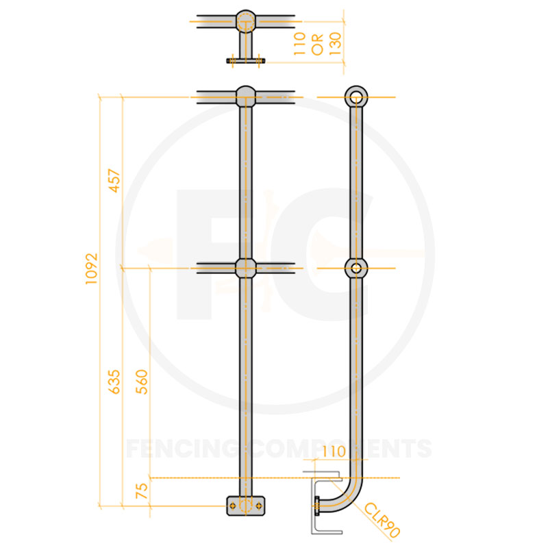 Stanchion - Side Mounted