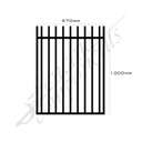 Clearance Item - Aluminium Deco Level ROD TOP Gate 970W x 1.2H (Satin Black)