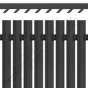 Aluminium 45 Degree Angled Blade Fence Panel - 2400W x 1200H - Monument