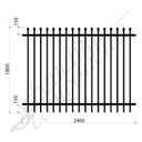 Clearance Item F2 - Steel Security Panel Crimp Top 1.8H x 2.4W