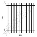 Clearance Item F2 - Steel Security Panel Crimp Top 2.4H x 2.3W