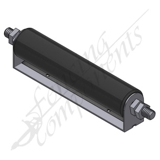 40 Dia x 195mm Nylon Top Roller (Full Bracket) - Black