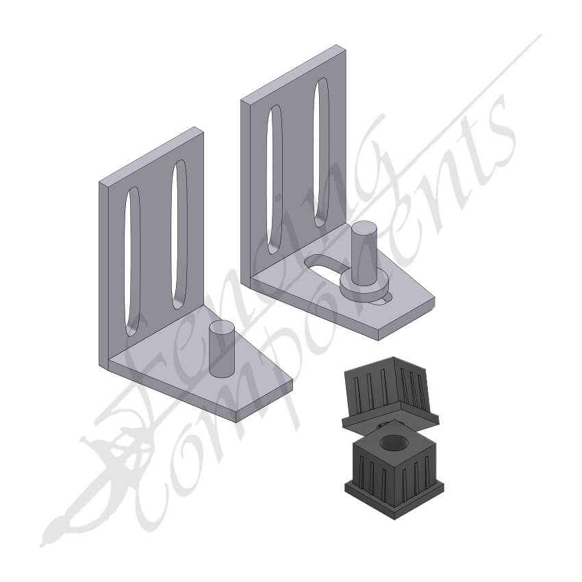 Gudgeon Pivot Gate Hinge for 30x30 RHS (PAIR)