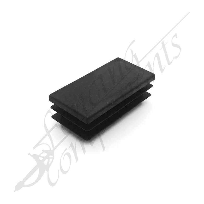 25x50mm Rectangular Plastic Cap FLAT