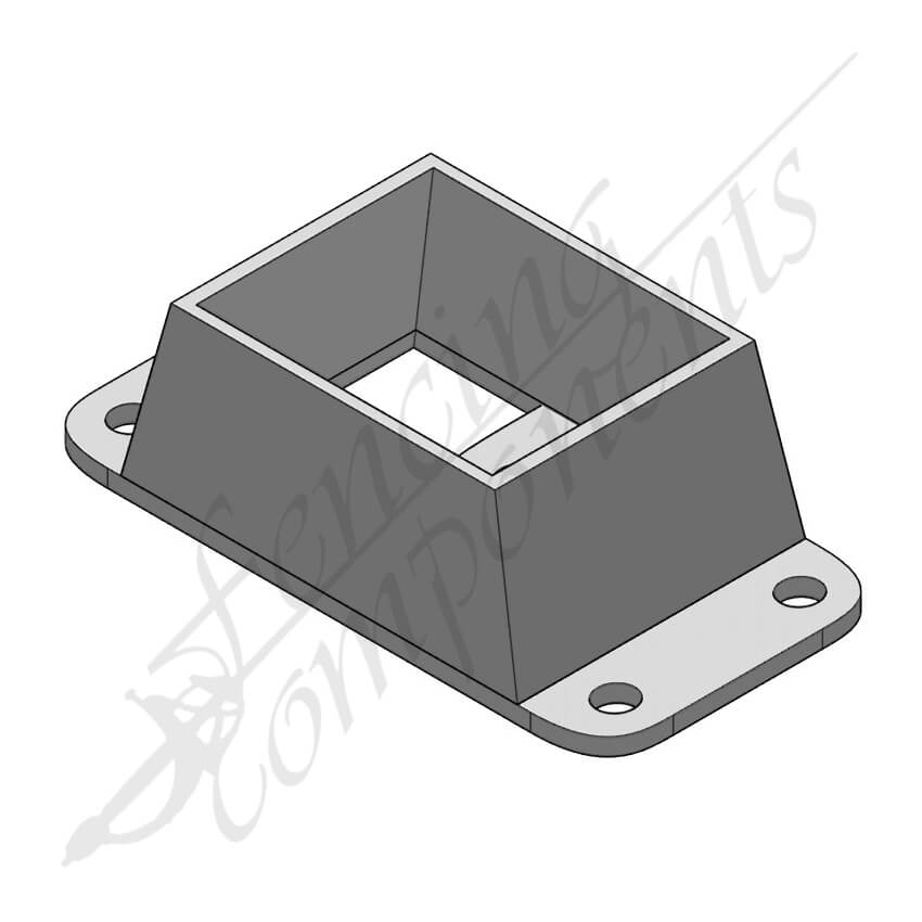 50x50 Double Lug Fence Bracket Aluminium - Style 1