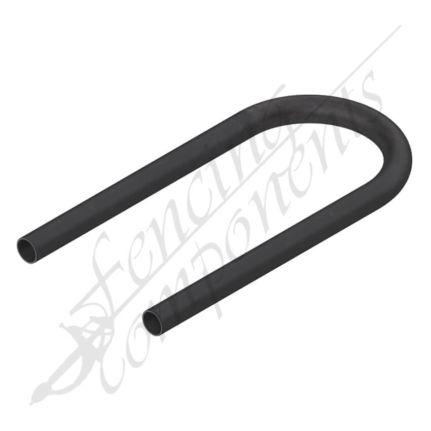 Ball Fence Pipe Return Bend 180 Degree 32NB (Black Steel)*4590-BS*