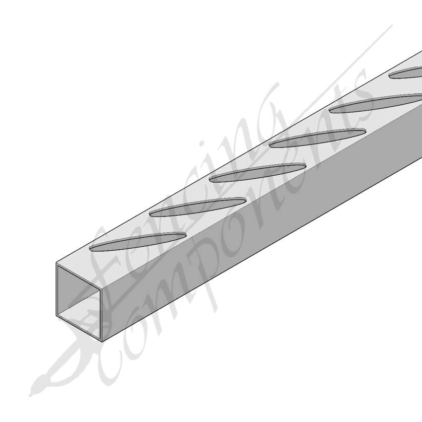 Alu Single Punched 50x50 2.0mm 6m (85x1.2mm Oval - Right Side)