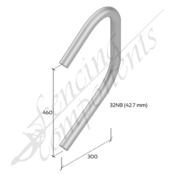 [BRS-ACB] Ball Fence 45 Degree Closure Bends 32NB - Hot Dip Gal