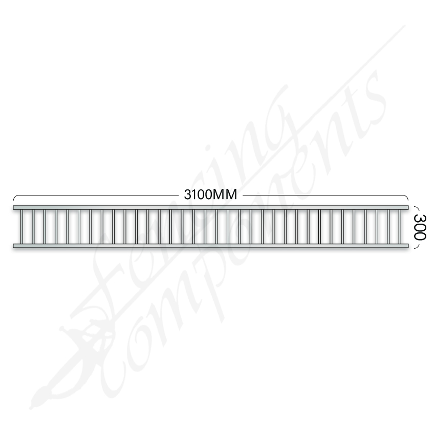 Aluminium Floodway Flat Top Panels 0.3mH x 3.0mW (Mill Finish)