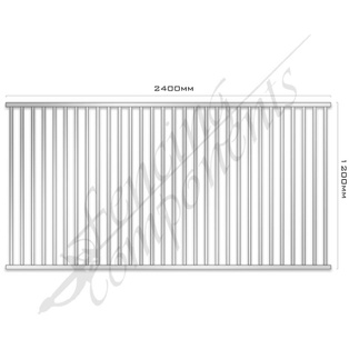 Aluminium Flat Top Panel - Pool Certified - 1200H x 2390W (No Colour)