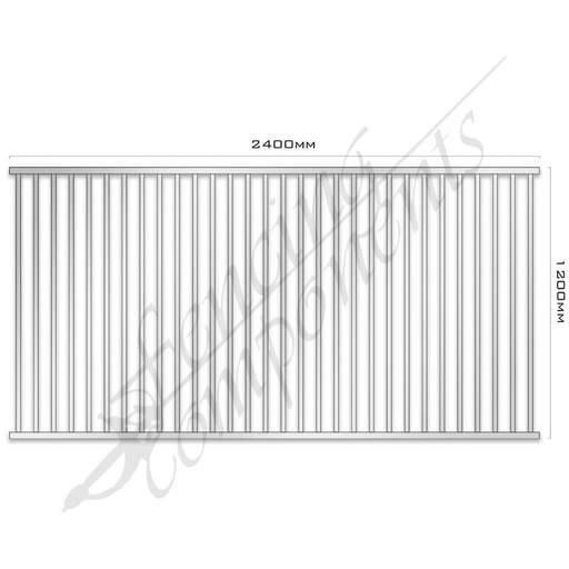 [FPAMILL2412] Aluminium Flat Top Panel - Pool Certified - 1200H x 2390W (No Colour)