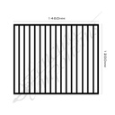 Aluminium FLAT TOP Gate 1.46W x 1.2H (Satin Black)